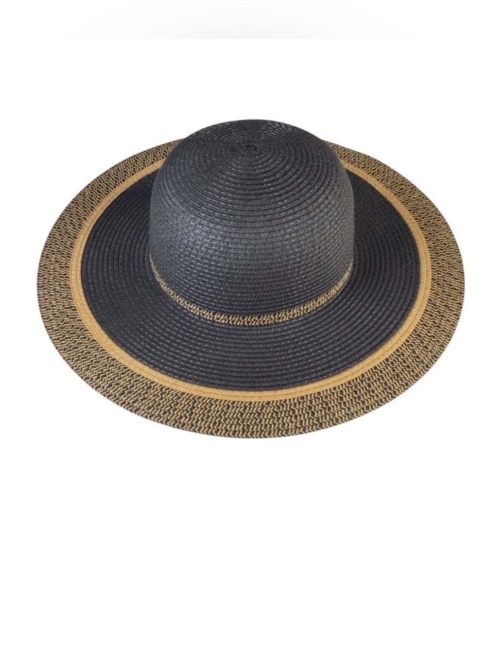 Magid Hats Wide Brimmed Sun Hat in Black and Tan.